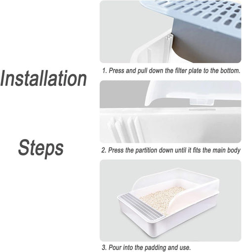 Tfwadmx Pet Small Rabbit Litter Box Toilet, Bunny Rectangle Potty Trainer, Corner Litter Box Pet Pan for Small
