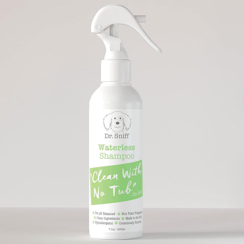 Dr. Sniff Waterless Pet Shampoo Spray - No Rinse Cleansing Treatment for Dog & Cat Hair, 7.1 Oz
