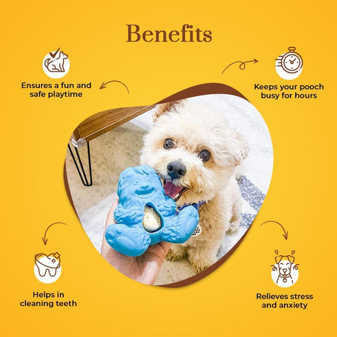 Dogsee Play Treatoy | Long-Lasting Chew Toy for Dog | Fun & Safe Playtime | Puffy Nugget Treat | Helps in Cleaning