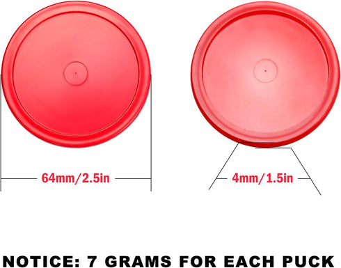 Gejoy 8 Pcs 2.5 Inch Air Hockey Pucks - Multicolor Round Pucks for Air Hockey Game Tables, 7 Grams