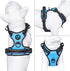 PHOEPET Reflective Dog Harness No Pull Vest for Large Breed, 2 Metal Leash Attachment Hooks, Blue (L)