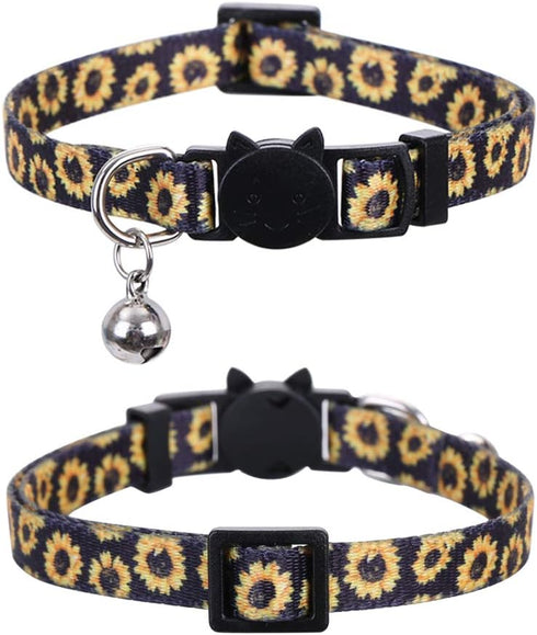 Lamphyface 3 Pack Thanksgiving Day Cat Collar, Breakaway Bell Adjustable Safety for Kitty