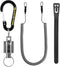 SF Strongest Magnetic Net Release Keychain, Fly Fishing Net Retractor with Coiled Lanyard, Black