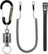 SF Strongest Magnetic Net Release Keychain, Fly Fishing Net Retractor with Coiled Lanyard, Black