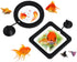 DS. DISTINCTIVE STYLE Fish Feeding Ring 2 Pieces Floating Rings with Suction Cup for Aquarium and Tank Feeding