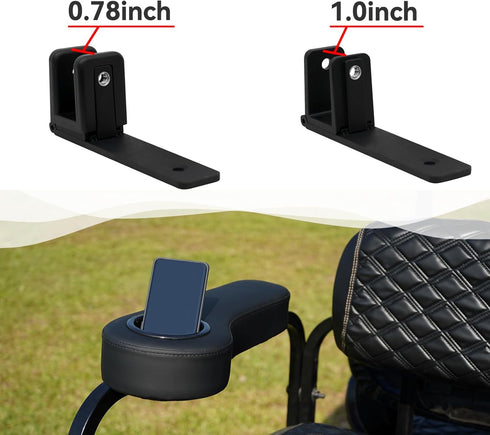 Golf Cart Rear Seat Kit Armrest with Cup Holder