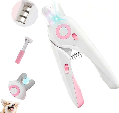 Generic 4-in-1 Dog Nail Clippers with Light - Safe Pet Nail Trimmer for