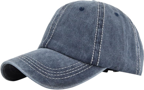 YOLAI Vintage Washed Distressed Baseball Cap Embroidery Dad Trucker Hat for Men Women