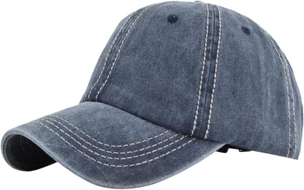 YOLAI Vintage Washed Distressed Baseball Cap Embroidery Dad Trucker Hat for Men Women
