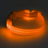 Candofly Light Up Dog Collar, USB Rechargeable Glowing Puppy Collar for Night Walking, X-Small, Orange