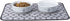 Bone Dry Paw & Patch Ceramic Pet Collection, Medium Set, 6x2", Gray, 2 Piece