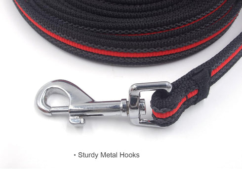Long Dog Training Leash with Non-Slip Design and Padded Handle, 10/15/33/50 ft, for Any Size Dogs