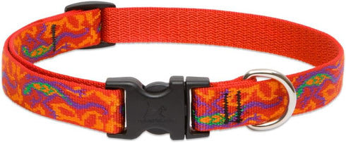 Lupinepet Originals Adjustable Collar 3/4" Go Go Gecko 9-14" for Small Dogs