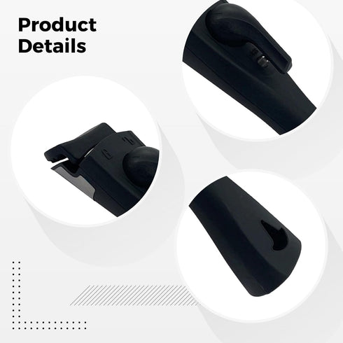 Detachable Pan Handle Replacement with Fish Tail Grip, Black Handle for Cookware, Security Lock, Heat Resistant, Metal