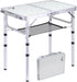 Sportneer Portable Folding Camping Table, Adjustable Height, 23.6" L x 15.7" W, with Mesh Layer for Outdoor Use
