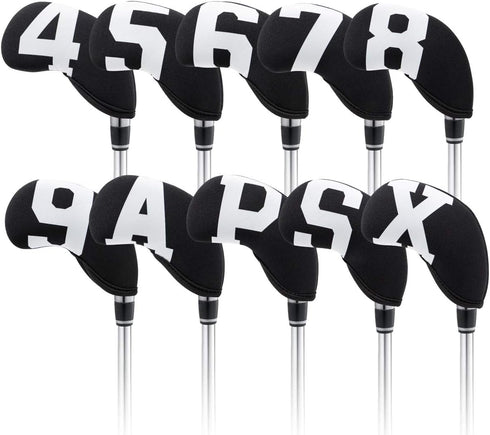 Golf Iron Covers with Colorful Number Neoprene Head Covers for Iron, Fit All Brands Golf Irons, 4/10pcs