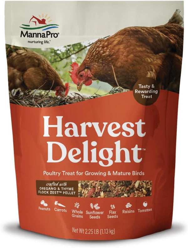 Manna Pro Harvest Delight - Whole Ingredient Chicken Treat - Harvest Mix, 2.25 lbs