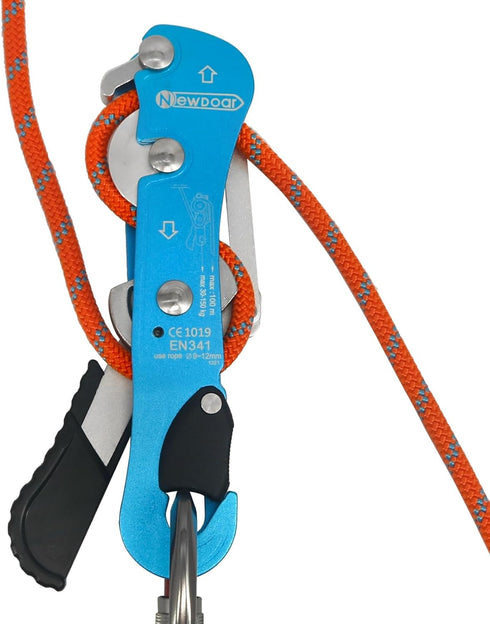 NewDoar Climbing Stop Descender Rappelling Belay for Ropes 10-12mm for Novices Rescue & Arborist CE Certification