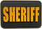 Gold Sheriff Patch for Hat with Fastener, Tactical Cap 2x3 inches, Molle Sheriff Tactical Vest