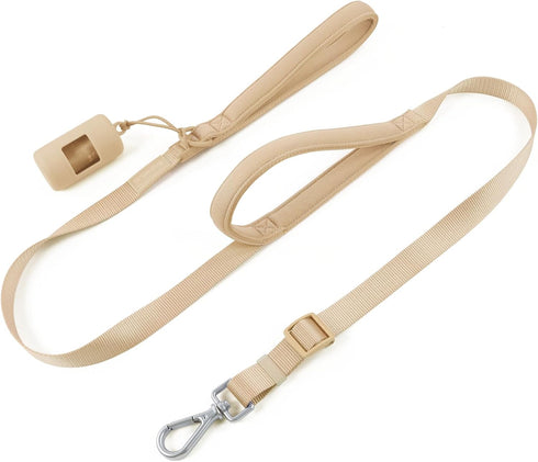 Wisedog Durable Two Handle Dog Leash, Heavy Duty with Dual Soft Padded Handles, Adjustable Length for Medium Large Dogs