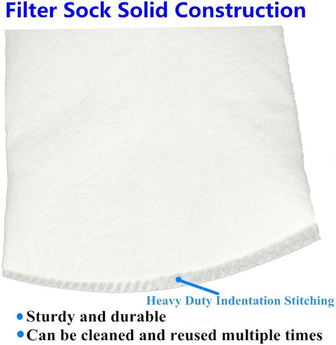 7 Inch Ring by 18 Inch Long Filter Sock Bags - 1 Micron Aquarium Felt Fabric Sump Filter Bag (1 Pack)