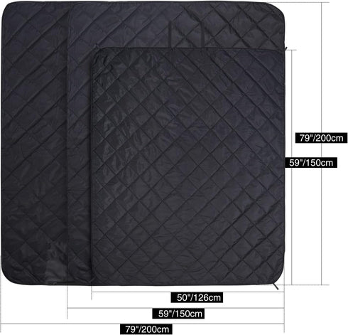 REDCAMP Large Windproof Camping Blanket with Sherpa Lining, Machine Washable 59"x 79" for Cold Weather Outdoor Use