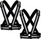 Reflective Strap Safety Vest Gear, 2-10 Pack Adjustable High Visibility Running Gear for Night