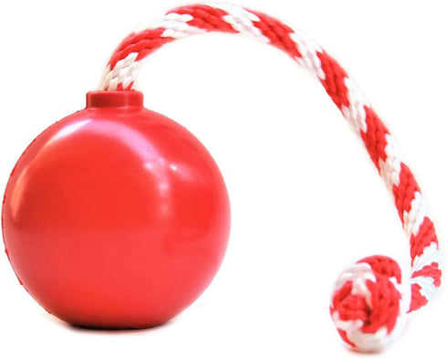 SodaPup USA-K9 Cherry Bomb - Durable Dog Tug Toy, Treat Dispenser & Chew Toy Made in USA from Non-Toxic Rubber