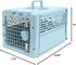 20lbs, 19.6"L 13.5"W 12"H SportPet Designs Collapsible X-Small Pet Travel Carrier (Blue), Hard-Sided Kennel for Small