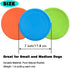 Dog Flying Disc, 3 Pack Soft Rubber Interactive Flying Toys for Small and Large Dogs, 7 inch