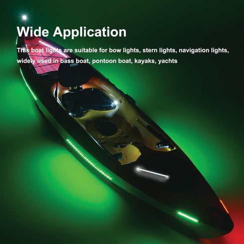 7.8 inch Boat Navigation Lights, Red and Green Nav Light, Waterproof LED Marine Bow Lamp for Pontoon and Yacht