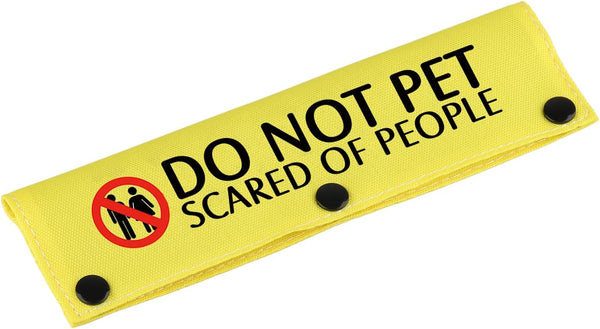 Funny Dog Leash Sleeve, Do Not Pet Scared of People Dog Leash Wrap Sleeve Alert Tag for Pet Birthday Gift (Scared of