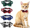 SLSON 4 Pack Cat Collars Breakaway with Bell, Cute Bowtie for Pet Kittens and Small Dogs, Adjustable 8-11In (Plaid)