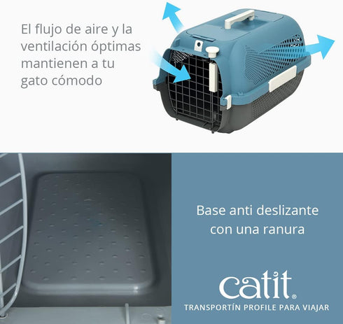 Catit Voyageur Cat Carrier, Medium Size, Blue/Grey, Model 41385