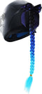 GLEAVI Helmet Pigtails with Bow Knot, Ponytail Bicycle Helmet Gradient Ramp Braids with Suction Cup