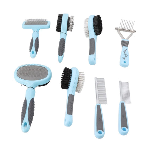 Set 8 1 Dog Brush Comb in | Deshedding Tool & Knot Remover for Long Haired Pets | Multifunction Grooming Kit for Cats