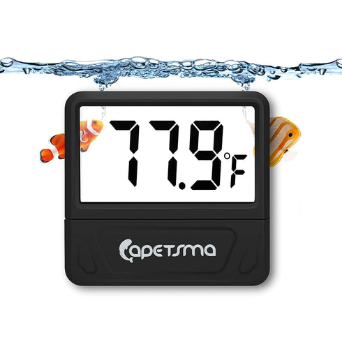 capetsma Aquarium Thermometer Digital Fish Tank Thermometer Accurate Reptile Thermometer Temperature Gauge