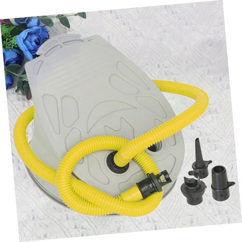 1set INOOMP Foot Operated Dual Purpose Inflator Pump for Inflatable Boats Canoes Toys Compact Aluminum Alloy Design