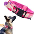 Tactical Dog Collar, Military Adjustable Nylon Dog Collar with Heavy Duty Metal Buckle (Pink Camo, M)