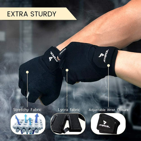 ATERCEL Workout Gloves for Men and Women, Exercise Gloves for Weight Lifting, Cycling, Gym, Training, Breathable
