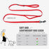 Small Dog Leash with Electroplated Black Hardware, Lightweight, Traffic Handle, 6FT Waterproof Red Dog Leash