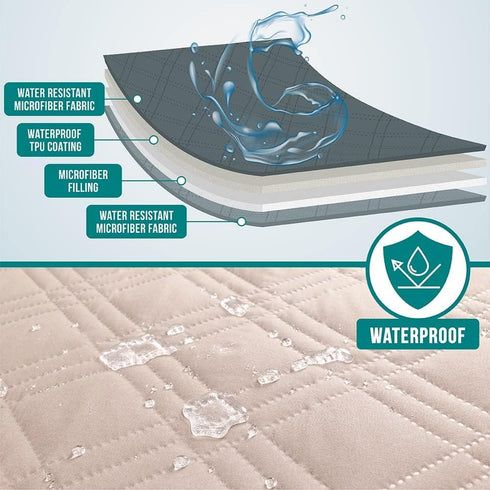 PetAmi Waterproof Couch Cover for Dogs, Reversible Furniture Protector, Washable Blanket Dog Cover for Couch Seat