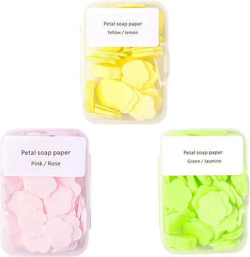 Jinshining 300pcs Portable Hand Washing Soap Sheets, Scented Mini Soap Sheets, Paper Soap