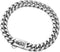 Strong Stainless Steel Silver Metal Dog Collars with Secure Buckle - 14MM Cuban Lock Link Chain for Training