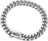 Strong Stainless Steel Silver Metal Dog Collars with Secure Buckle - 14MM Cuban Lock Link Chain for Training