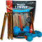 7" Standard Bully Sticks (10 Pack) with Safety Device - All Natural Pizzle Sticks, No Choking, Bully Stick Holder