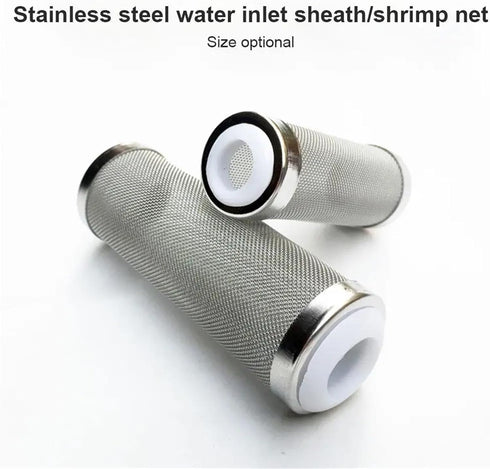 baoauh 10pcs Aquarium Stainless Steel Mesh Filter Guard Aquarium Fish Tank Filter Steel Guard Shrimp Accessories Fish