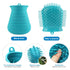 Idepet Dog Paw Cleaner Cup with Towel, Portable Pet Foot Washer Brush for Dogs and Cats, Blue