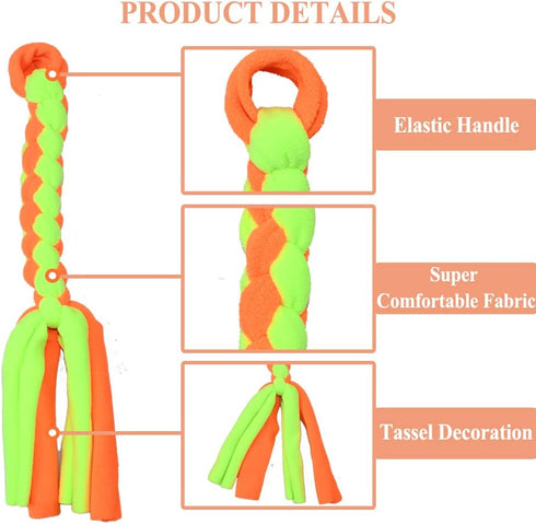 ASOCEA 3 Pack Dog Rope Toys - Interactive Cotton Chew Toys for Small Medium Dogs, Chase and Tug