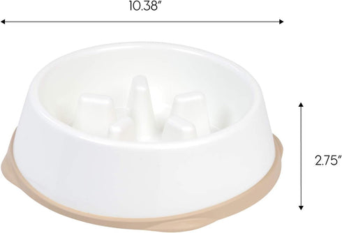 IRIS USA 4-Cup Slow Feeder Dog Bowl, Anti-Choking & Anti-Slip for Healthy Digestion
